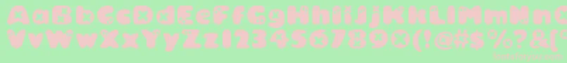 Bambino ffy Font – Pink Fonts on Green Background