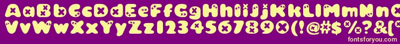 Bambino ffy Font – Yellow Fonts on Purple Background