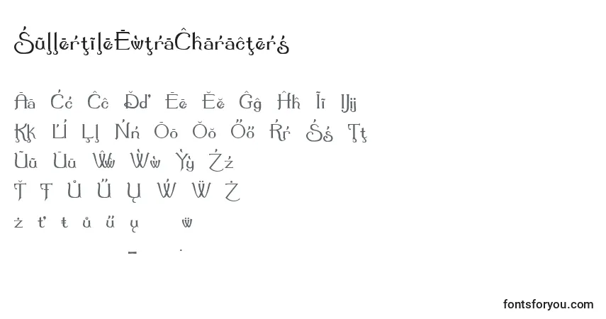 Czcionka SummertimeExtraCharacters – alfabet, cyfry, specjalne znaki