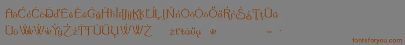 SummertimeExtraCharacters Font – Brown Fonts on Gray Background