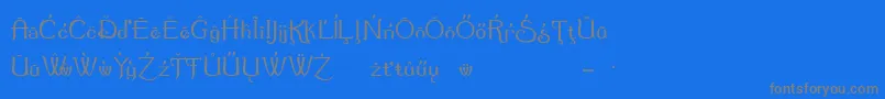 SummertimeExtraCharacters Font – Gray Fonts on Blue Background