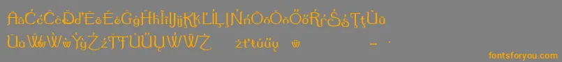 SummertimeExtraCharacters Font – Orange Fonts on Gray Background