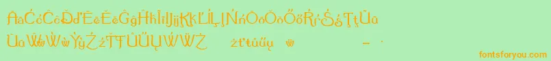SummertimeExtraCharacters Font – Orange Fonts on Green Background