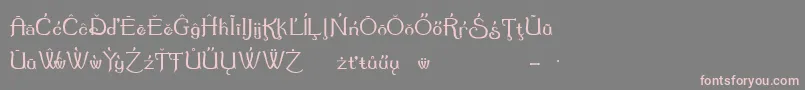 SummertimeExtraCharacters Font – Pink Fonts on Gray Background