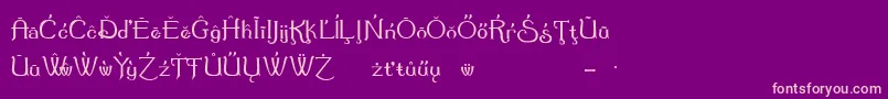 SummertimeExtraCharacters Font – Pink Fonts on Purple Background