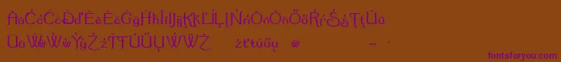 SummertimeExtraCharacters Font – Purple Fonts on Brown Background