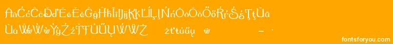 SummertimeExtraCharacters Font – White Fonts on Orange Background