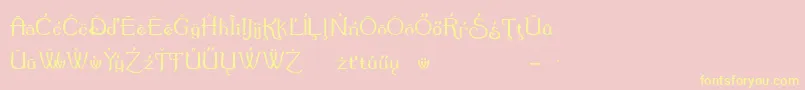 SummertimeExtraCharacters Font – Yellow Fonts on Pink Background