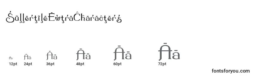 SummertimeExtraCharacters Font Sizes
