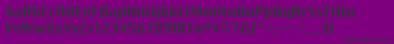 BitmapwideRegular Font – Black Fonts on Purple Background