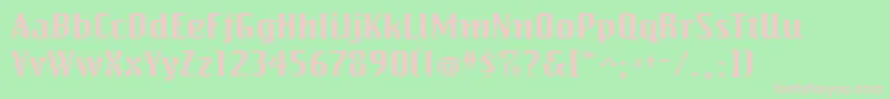 BitmapwideRegular Font – Pink Fonts on Green Background