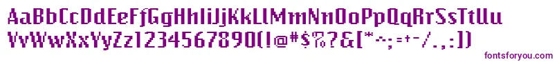BitmapwideRegular-fontti – violetit fontit valkoisella taustalla