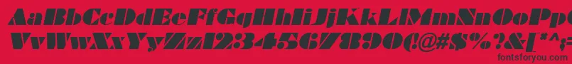 fuente BravadoItalic – Fuentes Negras Sobre Fondo Rojo