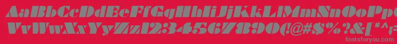 BravadoItalic Font – Gray Fonts on Red Background