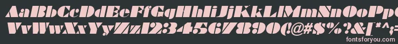 BravadoItalic Font – Pink Fonts on Black Background