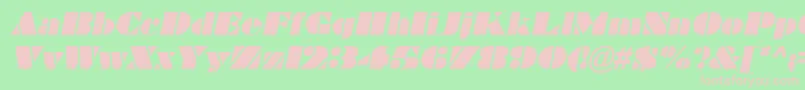 BravadoItalic Font – Pink Fonts on Green Background