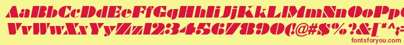 fuente BravadoItalic – Fuentes Rojas Sobre Fondo Amarillo