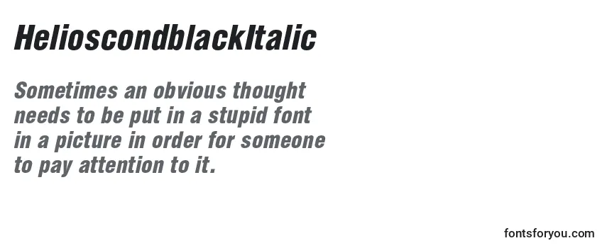 Review of the HelioscondblackItalic Font