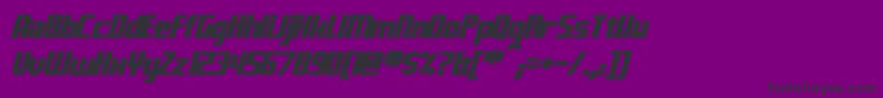 FontanaBoldItalic Font – Black Fonts on Purple Background