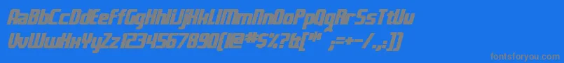 Police FontanaBoldItalic – polices grises sur fond bleu