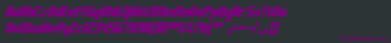 FontanaBoldItalic-fontti – violetit fontit mustalla taustalla