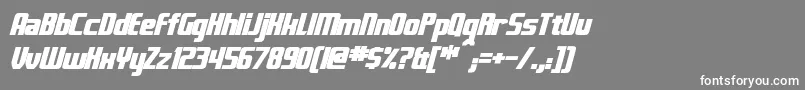 FontanaBoldItalic Font – White Fonts on Gray Background