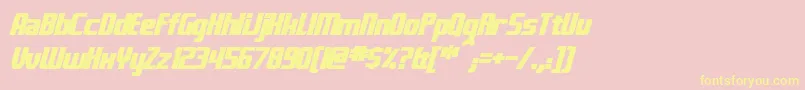 FontanaBoldItalic Font – Yellow Fonts on Pink Background