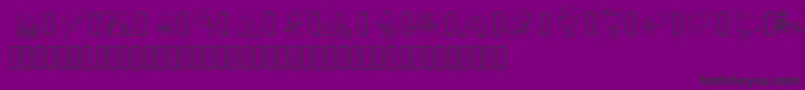 Czcionka Pwtoonz – czarne czcionki na fioletowym tle