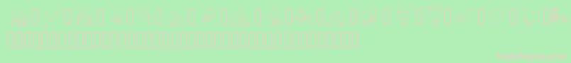Pwtoonz-fontti – vaaleanpunaiset fontit vihreällä taustalla
