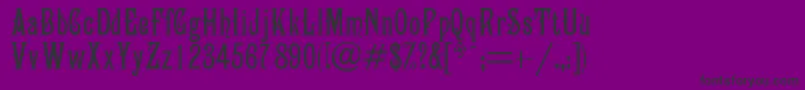 フォントCampanile – 紫の背景に黒い文字