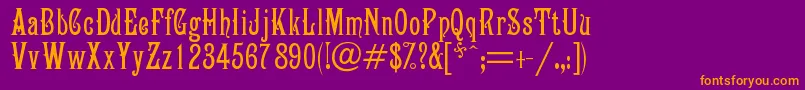Шрифт Campanile – оранжевые шрифты на фиолетовом фоне