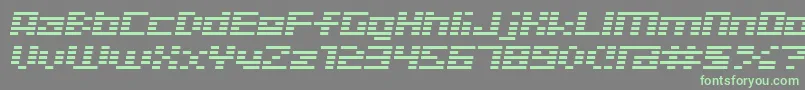 D3Digitalismi-Schriftart – Grüne Schriften auf grauem Hintergrund