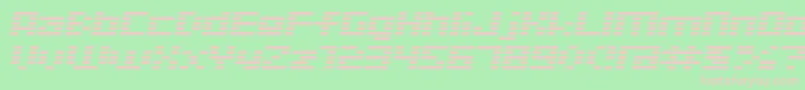 D3Digitalismi Font – Pink Fonts on Green Background