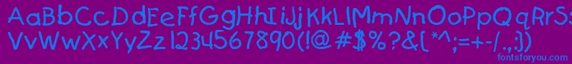 KajakaRegular Font – Blue Fonts on Purple Background