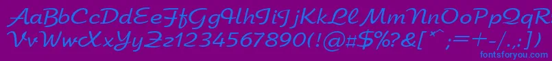 Arbatctt Font – Blue Fonts on Purple Background