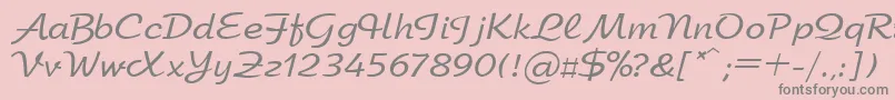 Arbatctt Font – Gray Fonts on Pink Background