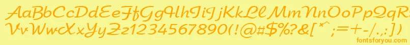 Arbatctt Font – Orange Fonts on Yellow Background