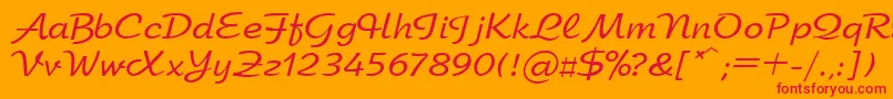 Arbatctt Font – Red Fonts on Orange Background