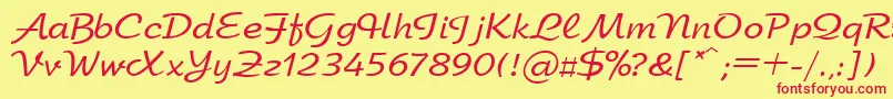 Arbatctt Font – Red Fonts on Yellow Background