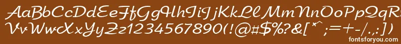 Arbatctt Font – White Fonts on Brown Background