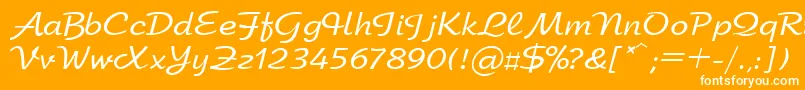 Arbatctt Font – White Fonts on Orange Background