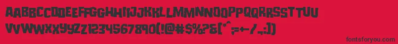 Monsterhunterstag Font – Black Fonts on Red Background