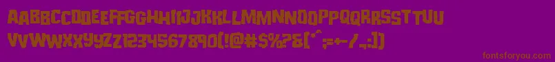 Monsterhunterstag Font – Brown Fonts on Purple Background