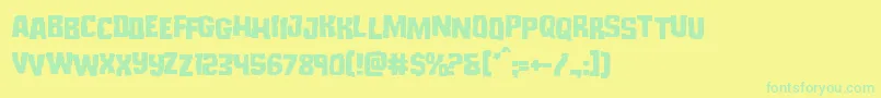 More about Monsterhunterstag Font Monsterhunterstag Font – Green Fonts on Yellow Background