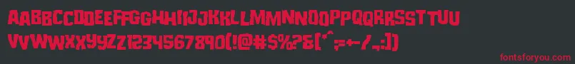 Czcionka Monsterhunterstag – czerwone czcionki na czarnym tle