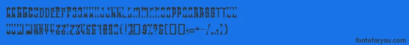 フォントRadodn – 黒い文字の青い背景