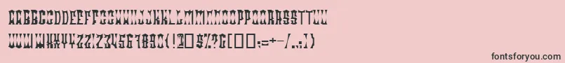 フォントRadodn – ピンクの背景に黒い文字