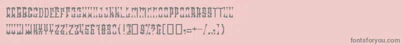 フォントRadodn – ピンクの背景に灰色の文字