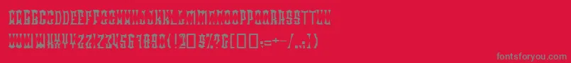 フォントRadodn – 赤い背景に灰色の文字