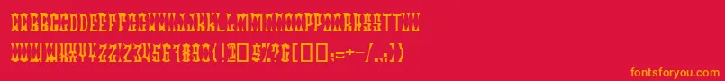 Radodn Font – Orange Fonts on Red Background